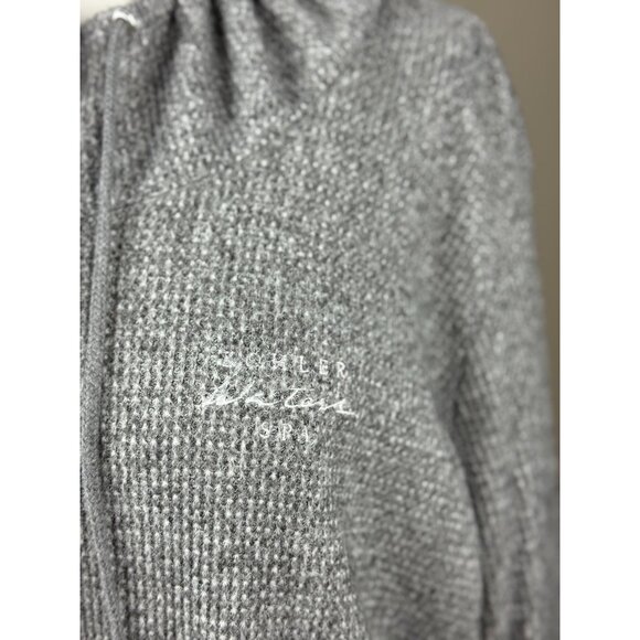 Straight down L Womens Golf thermal long sleeve Cowl neck Gray Sweater Hoodie - Picture 3 of 11